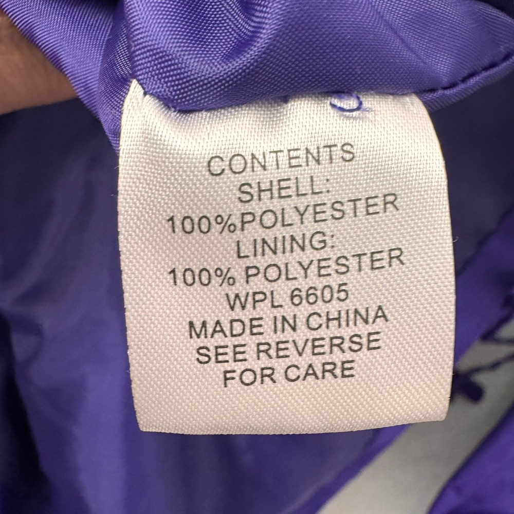 Vintage Minnesota Vikings Jacket XL Dunbrooke NFL Purple Windbreaker Zip Up 90s - Picture 6 of 11